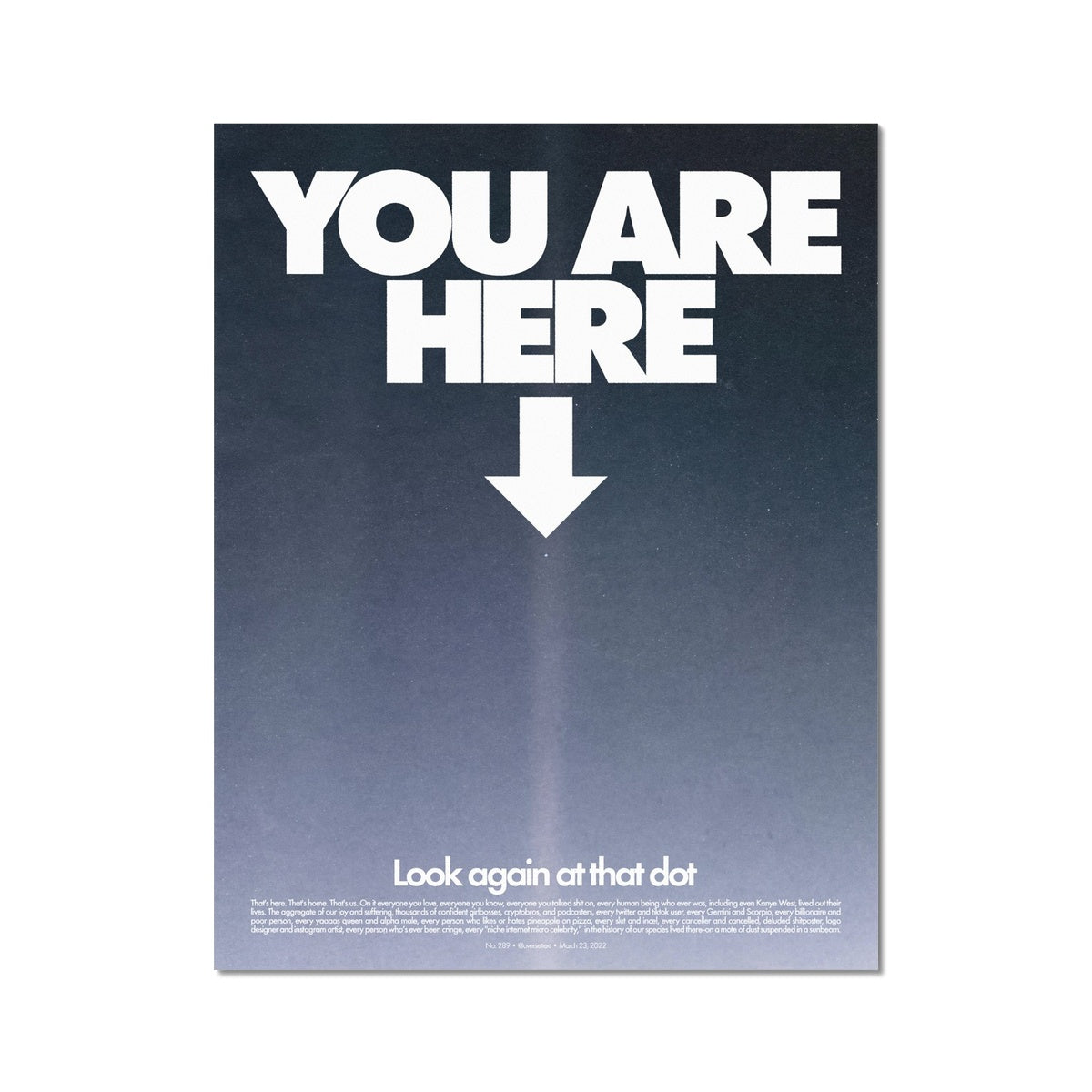 No. 289 You Are Here Poster