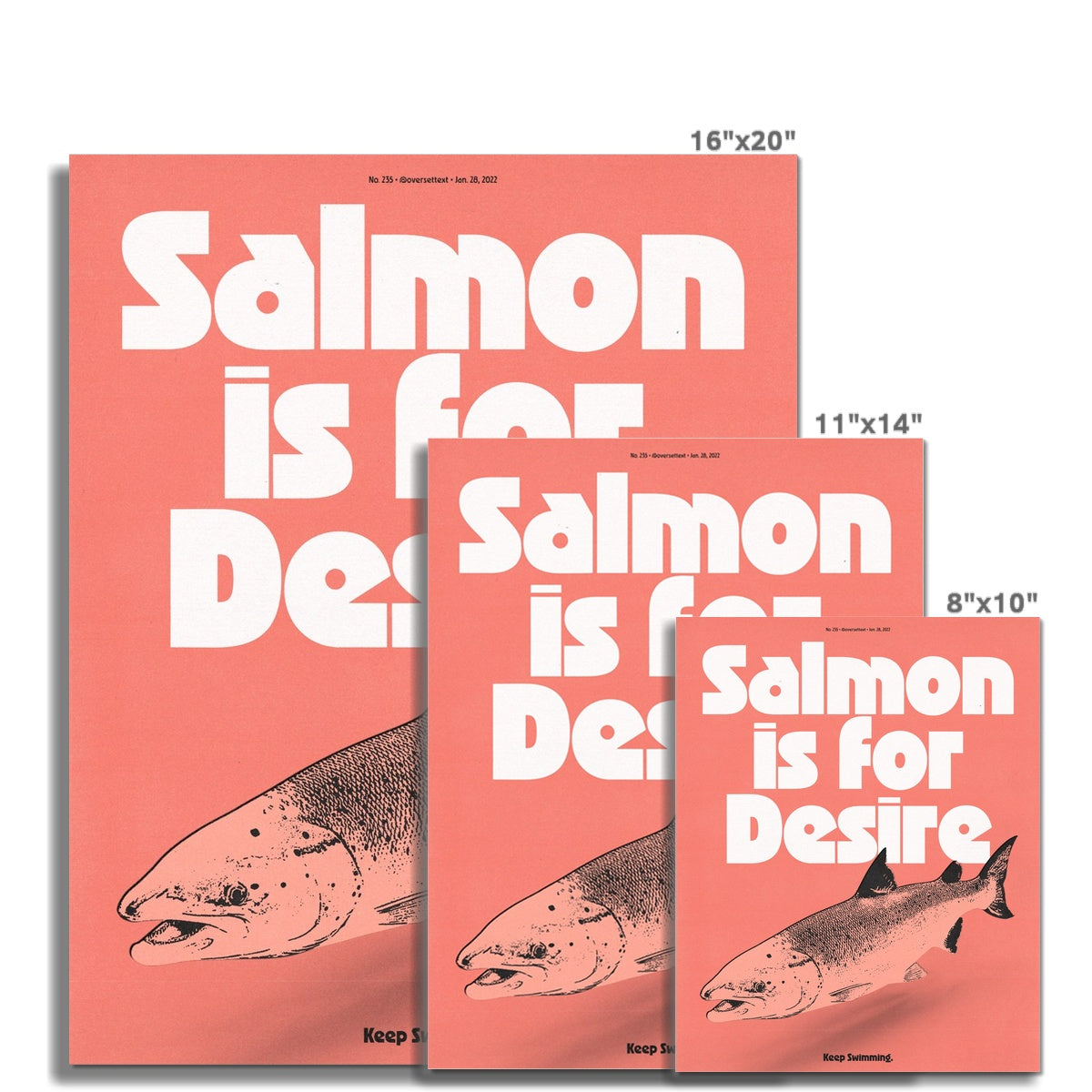 No. 235 Salmon is for Desire Poster