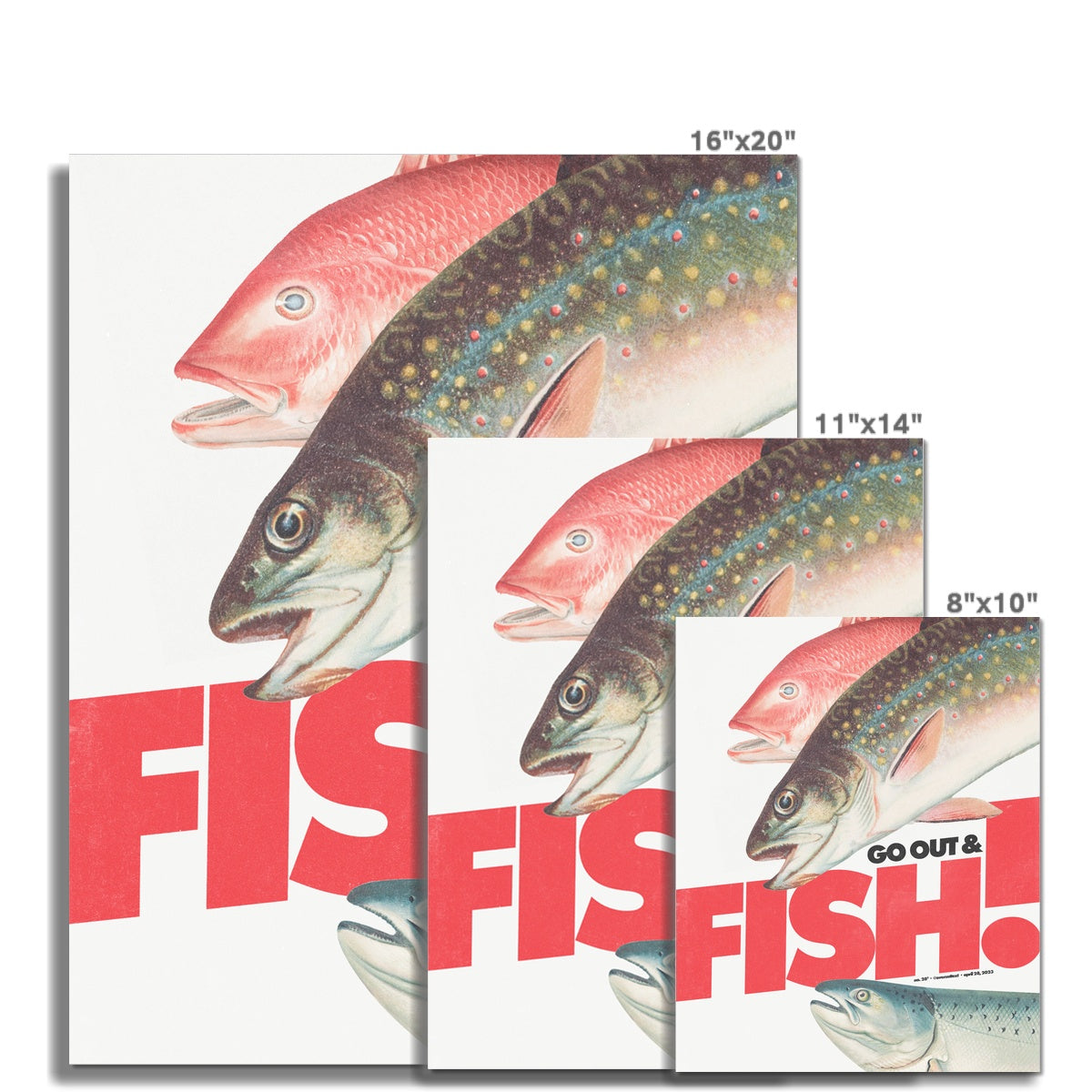 No. 028³ Go Out & Fish! Poster