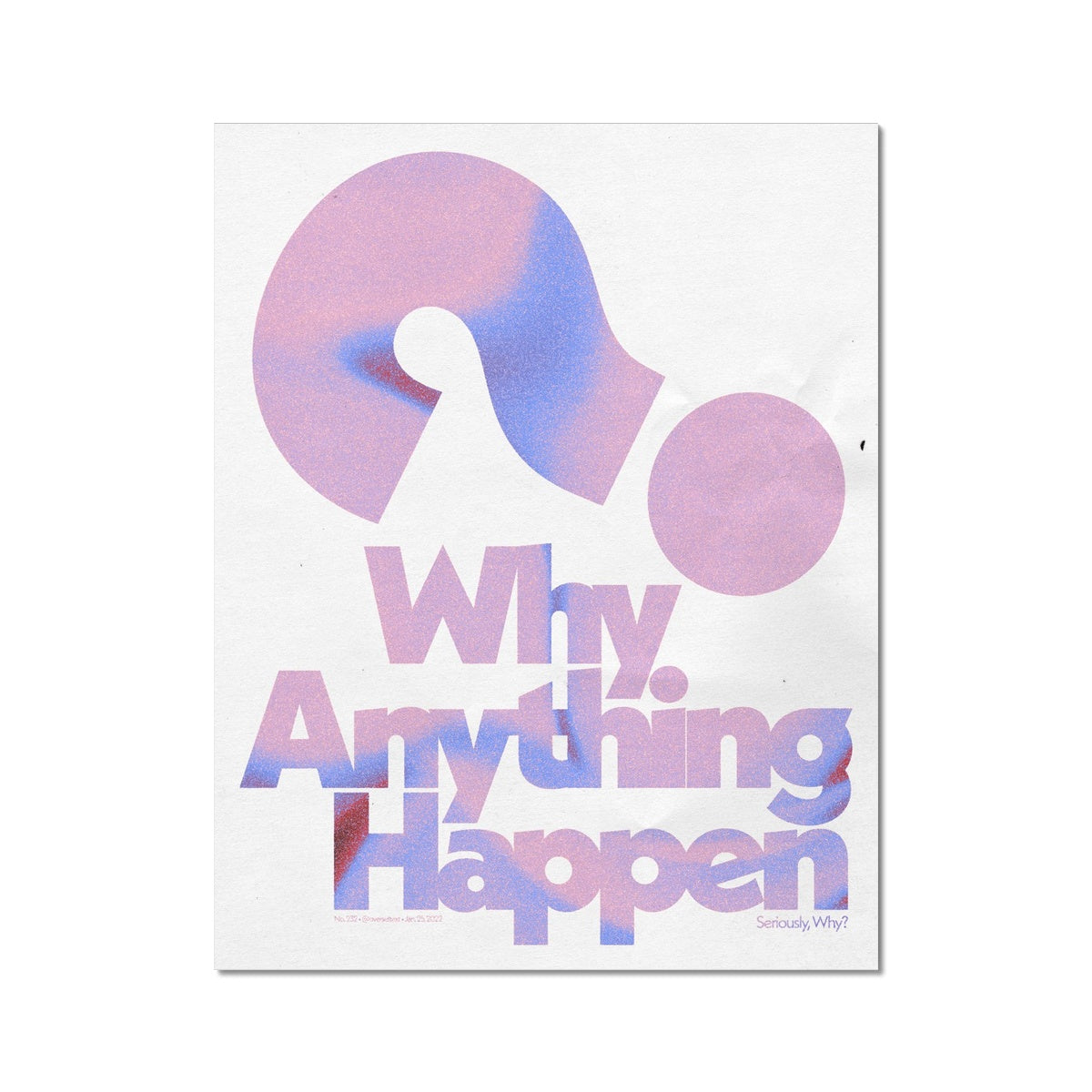 No. 232 Why Anything Happen? Poster