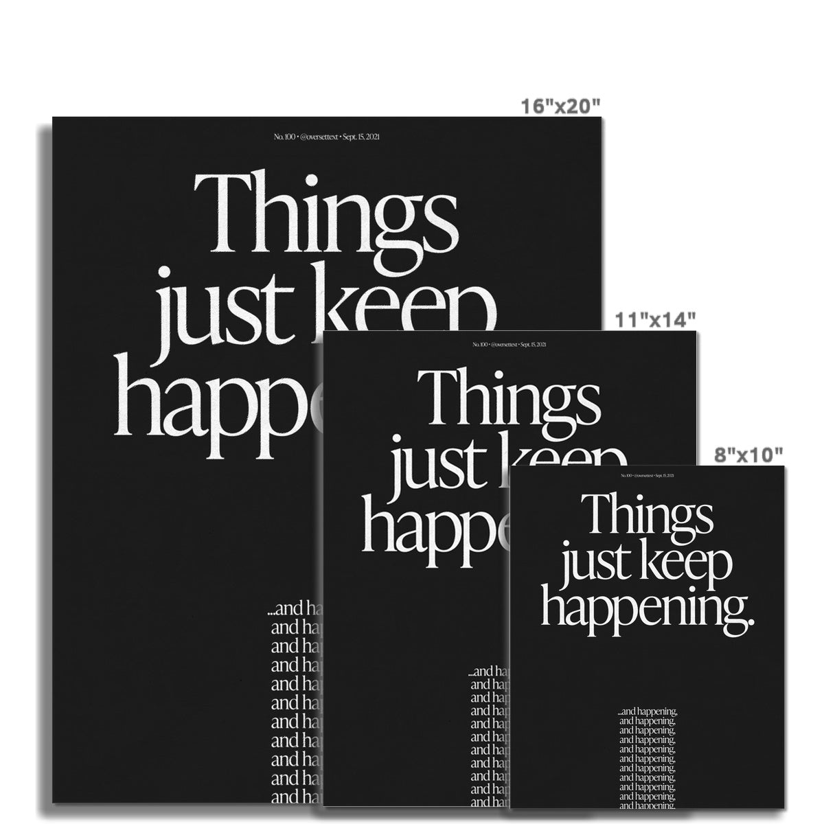 No. 100 Things Just Keep Happening Poster