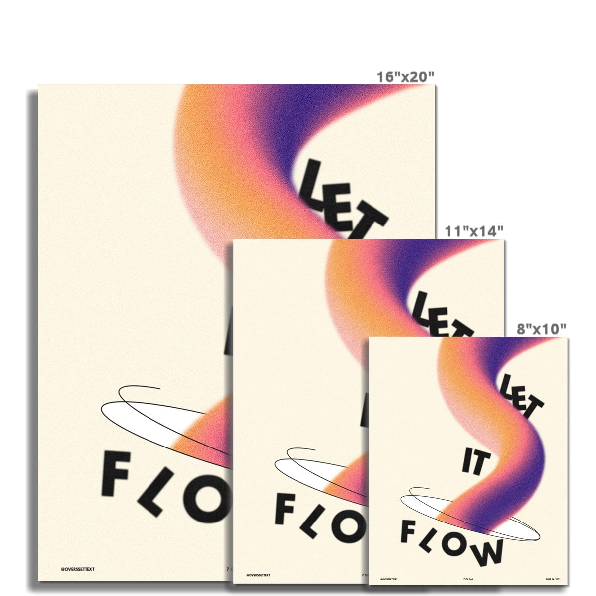 No. 007 Let it Flow Wall Art Poster