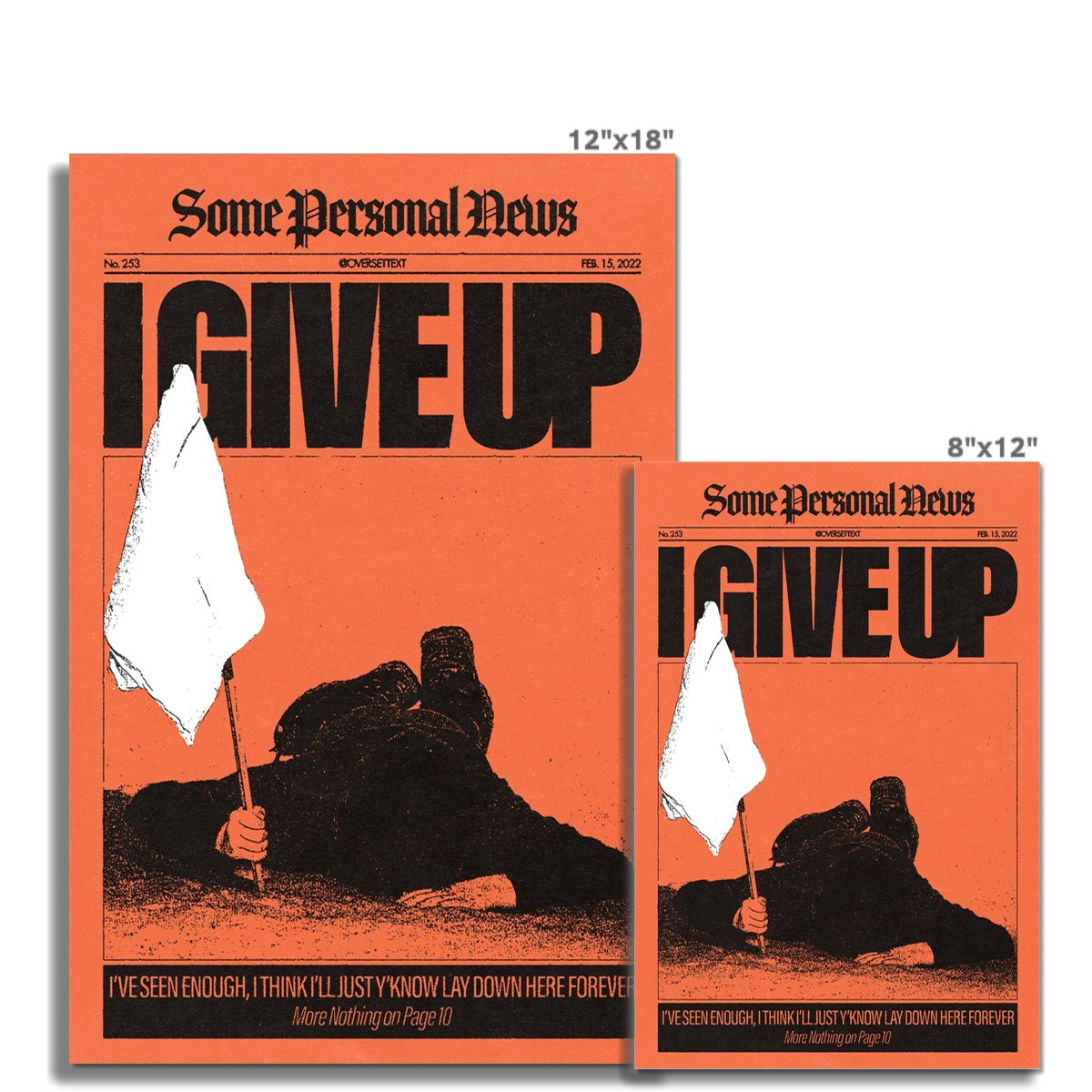 No. 253 I GIVE UP Poster