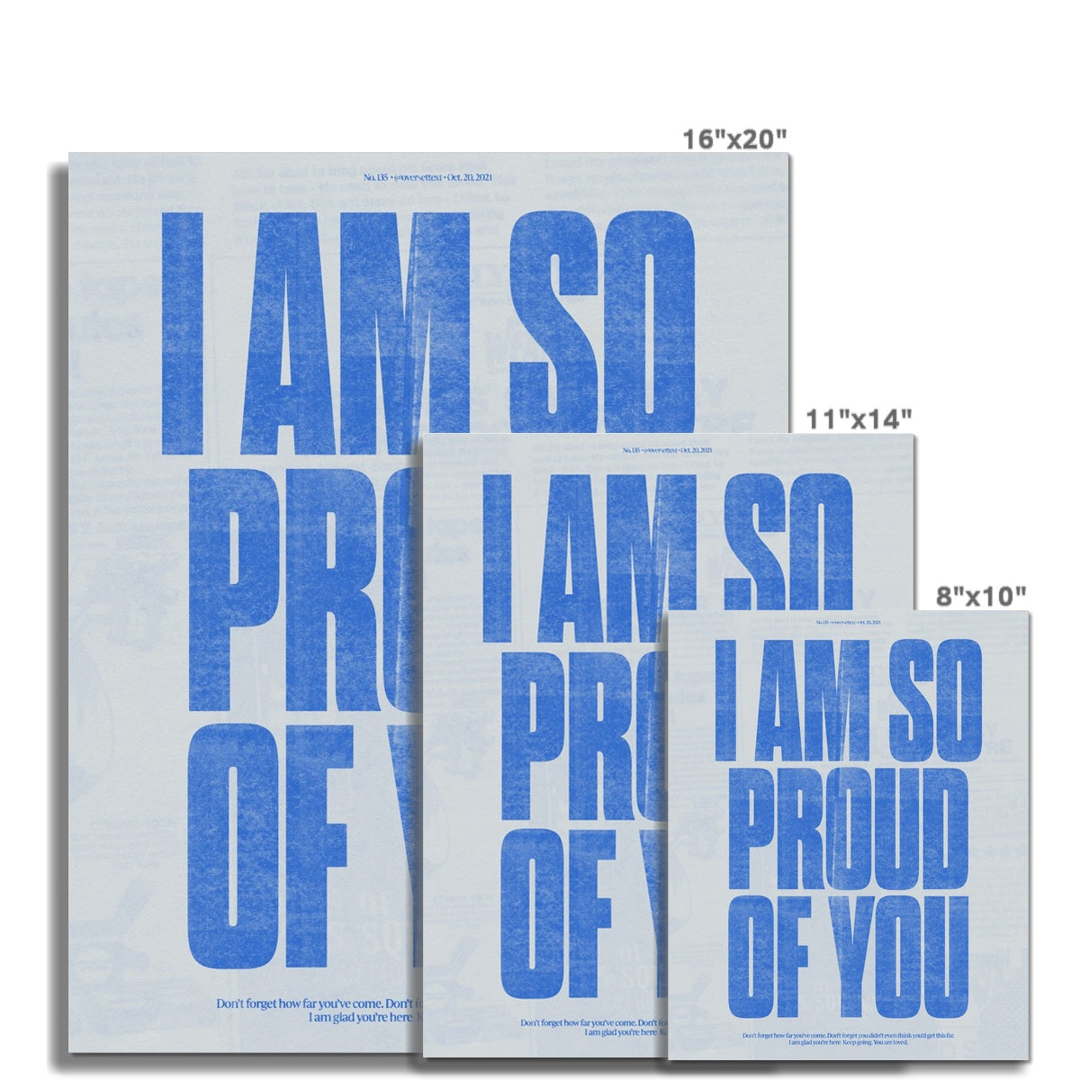 No. 135 I am so Proud of You Poster
