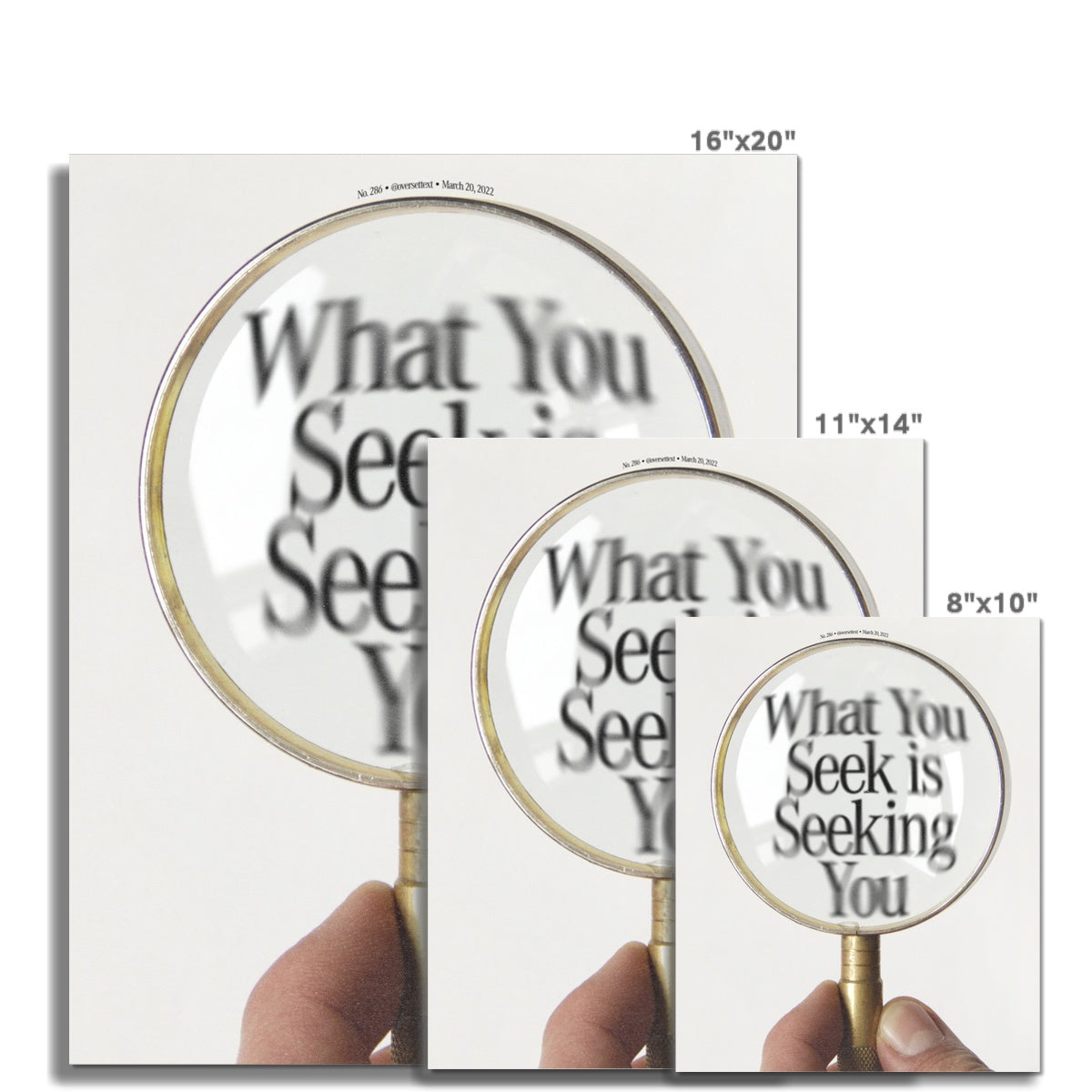 No. 286 What You Seek is Seeking You Poster