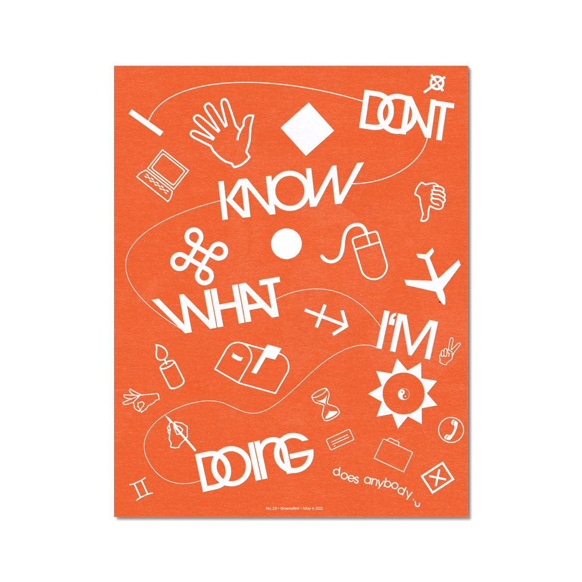 No. 331 What Am I Doing? Poster