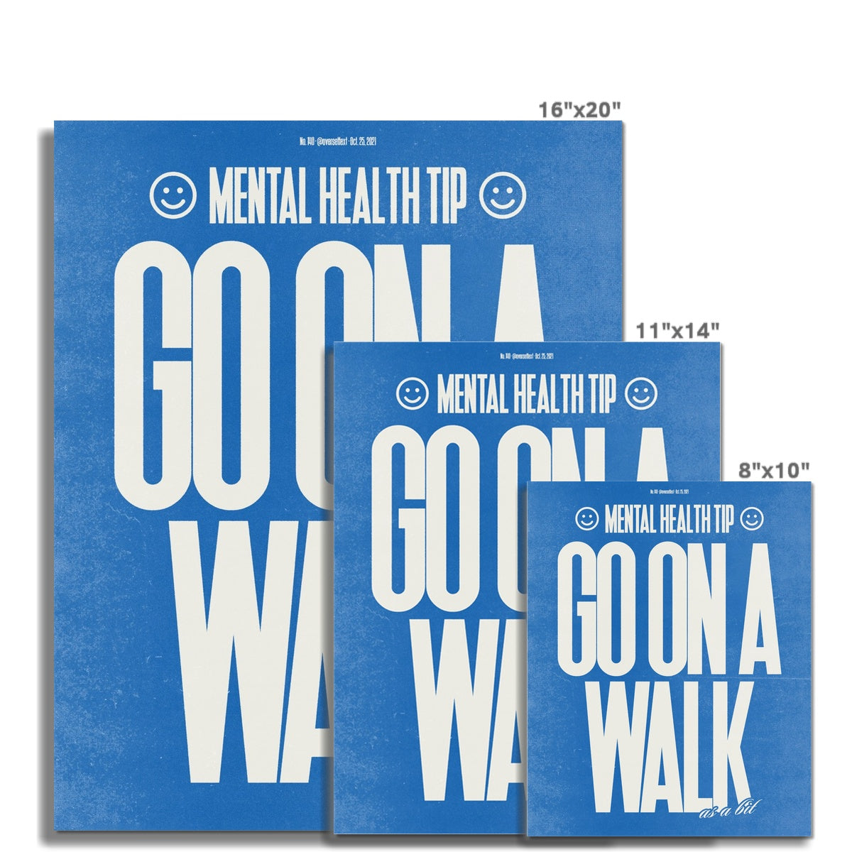 No. 140 Go On a Walk as a Bit Wall Art Poster