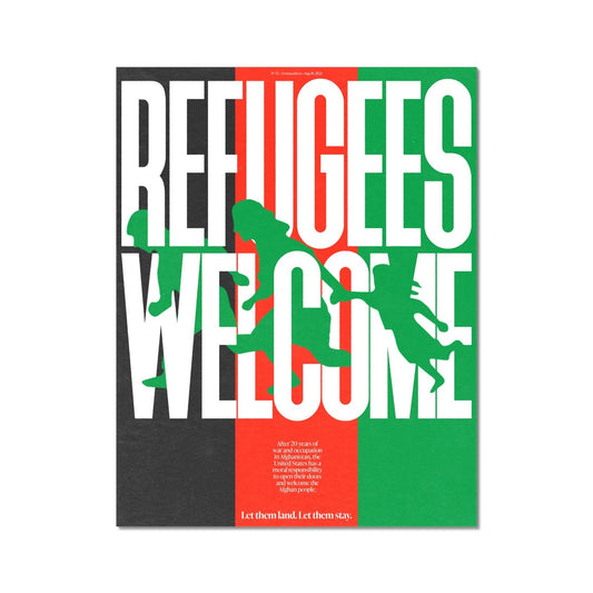 No. 072 Refugees Welcome Wall Art Poster