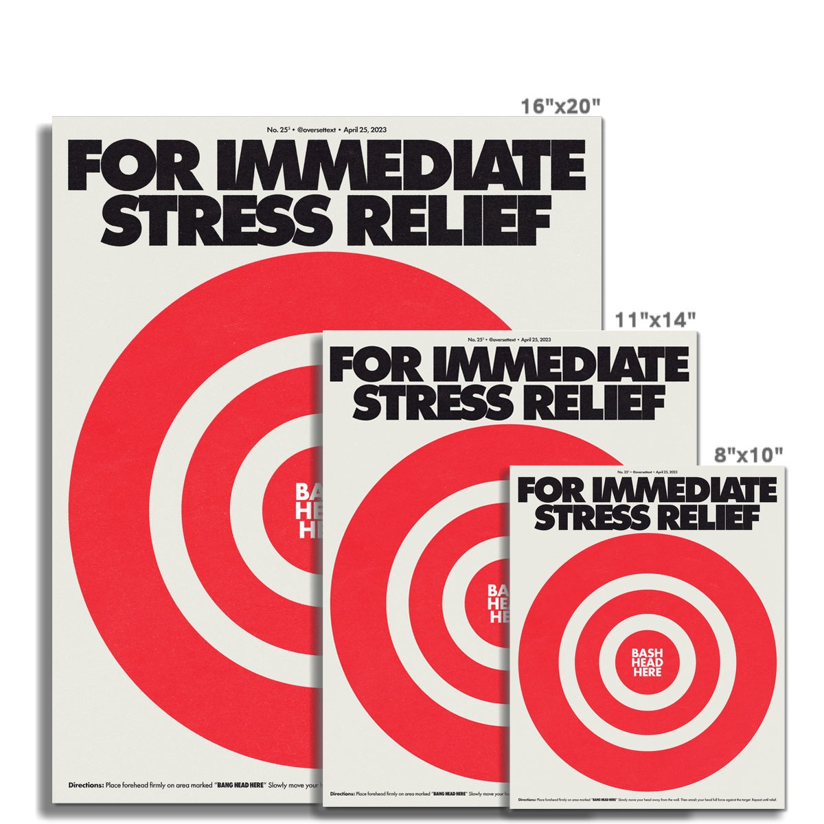 No. 025³ Bash Your Head Here Poster