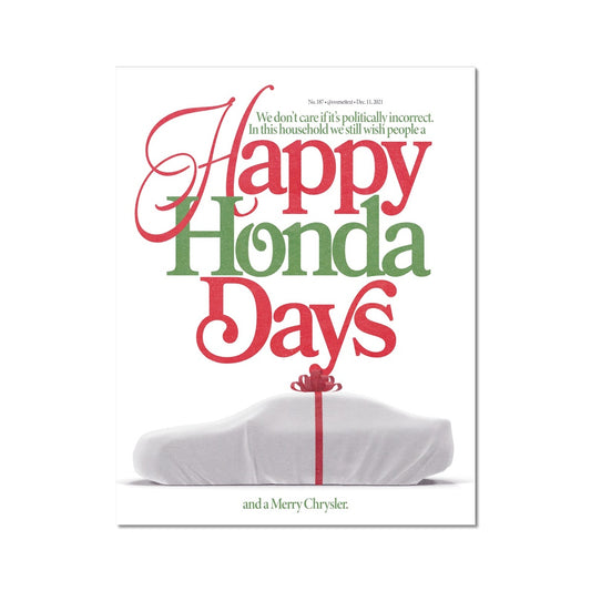 No. 187 Happy Honda Days Poster