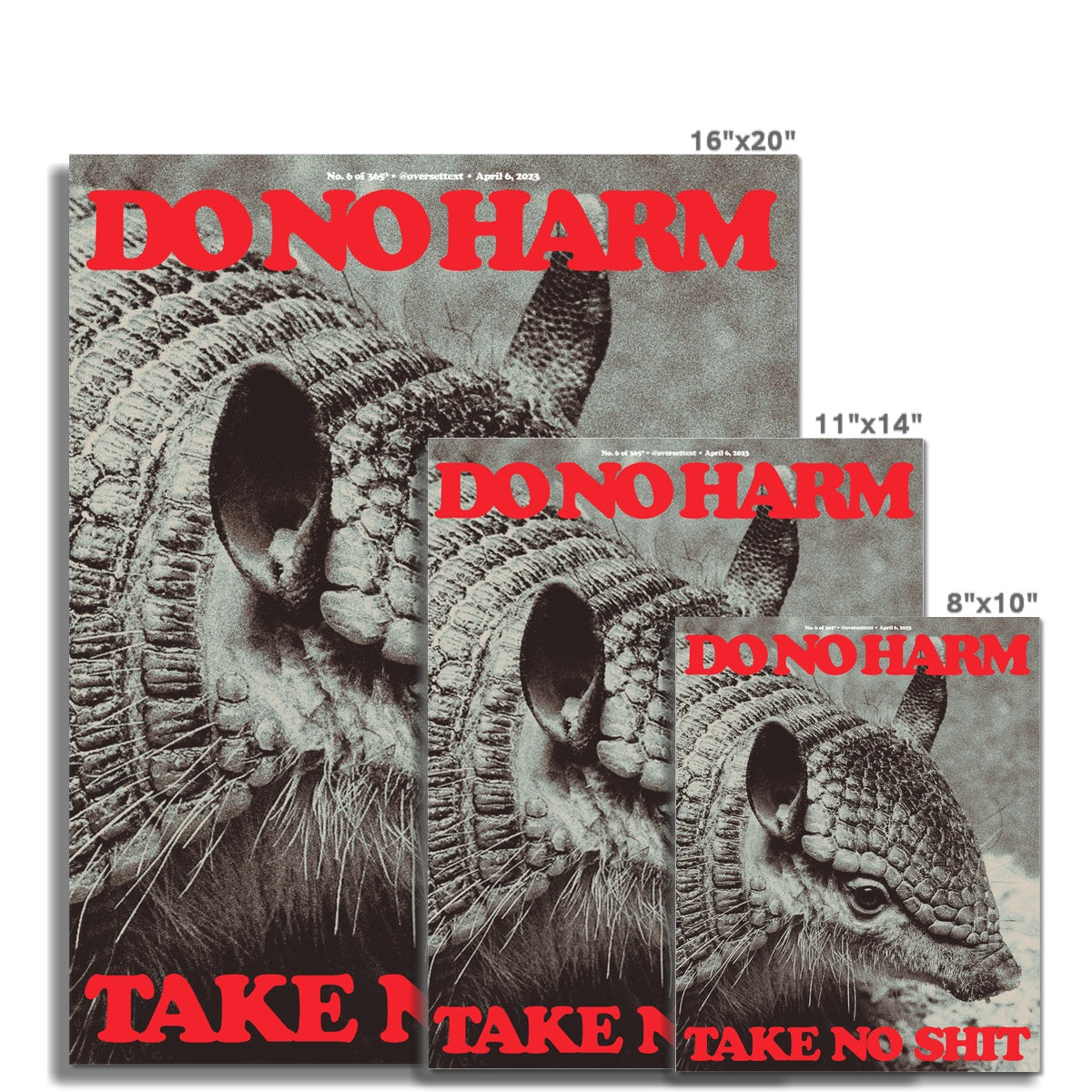 No. 006³ Do No Harm, Take No Shit Poster