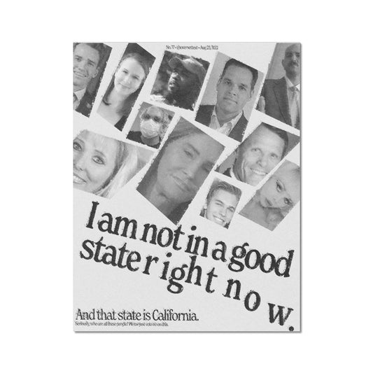 No. 077 I am not in a good state right now Poster