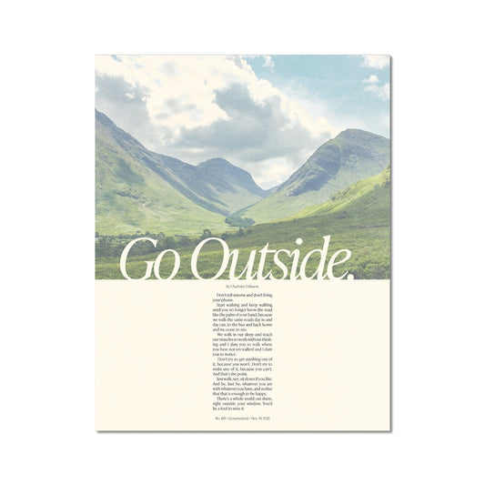 No. 165 Go Outside Wall Art Poster