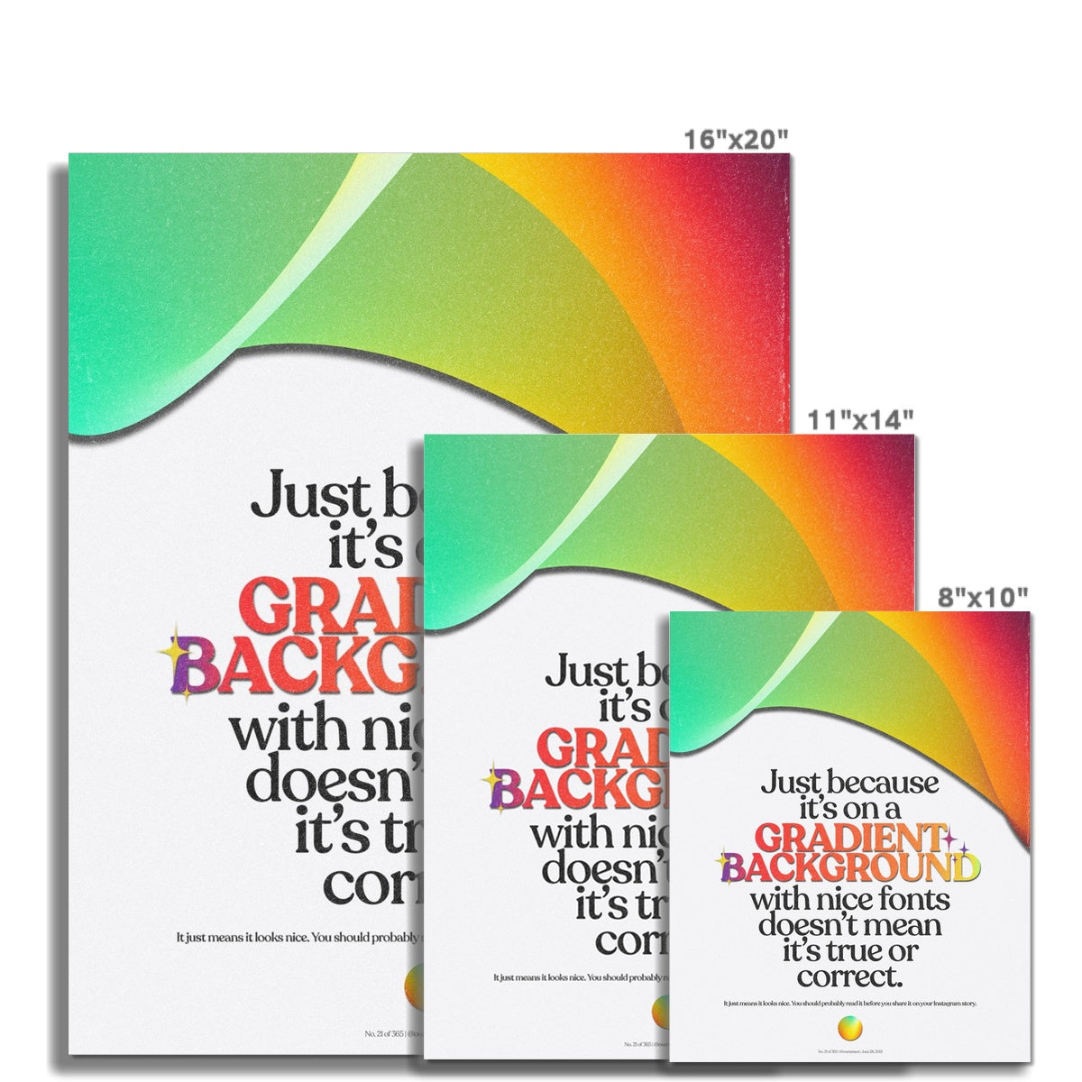 No. 021 Gradient Backgrounds Poster