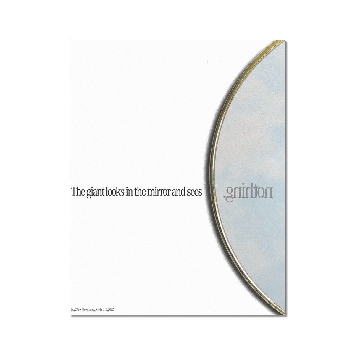 No. 272 The Giant Looks in the Mirror Poster