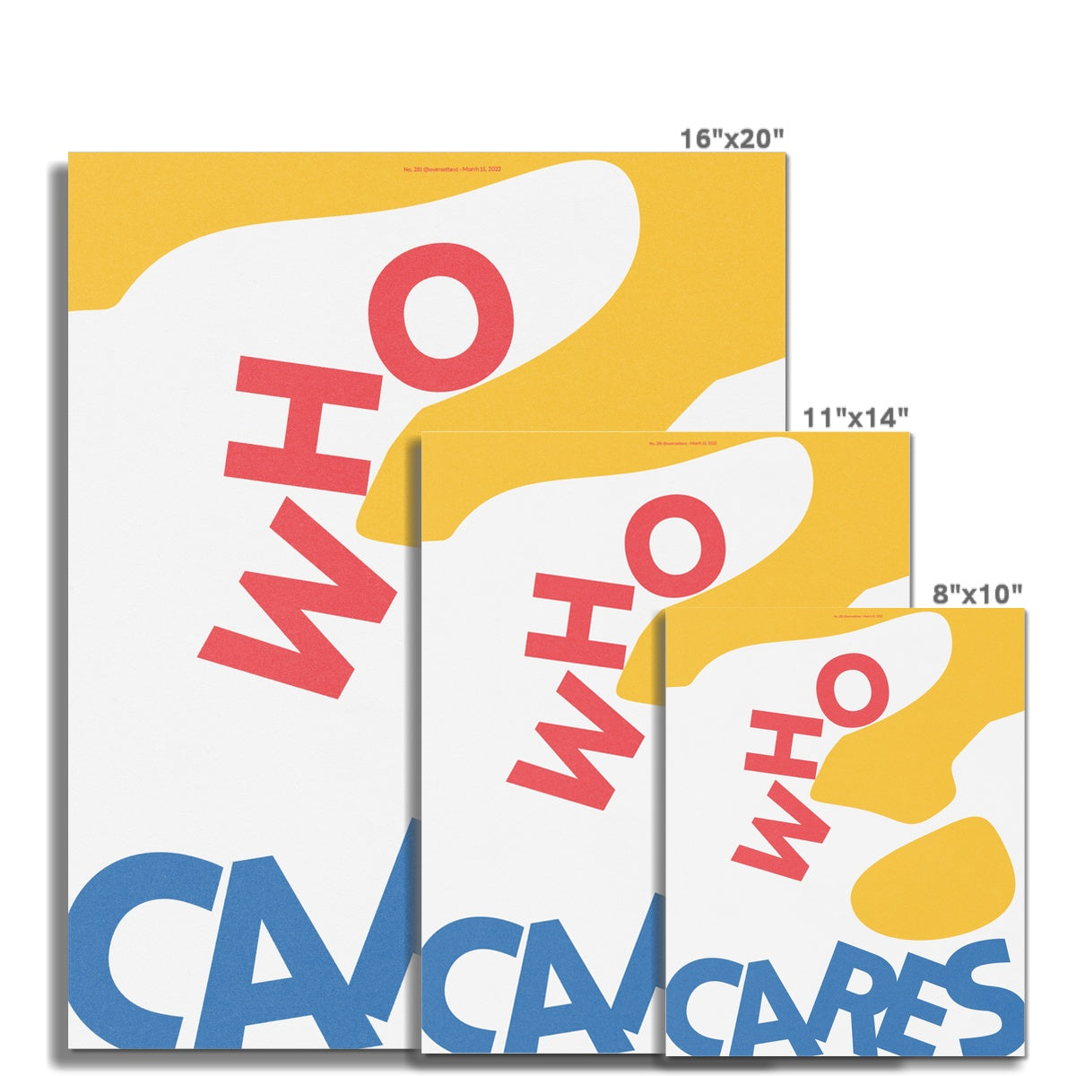 No. 281 Who Cares? Poster