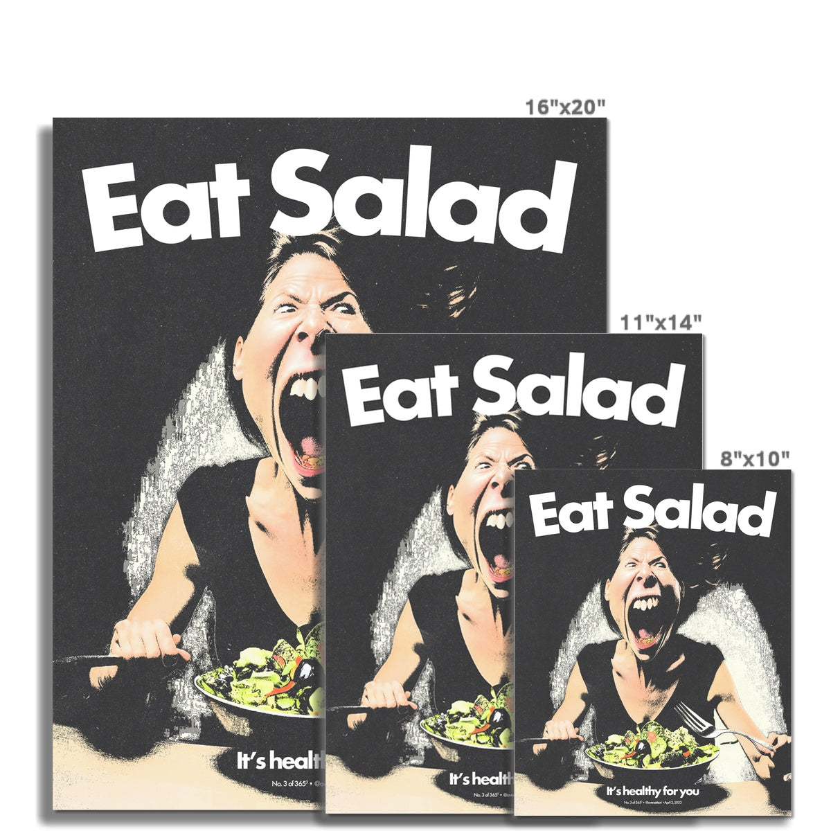 No. 003³ Eat Salad Poster