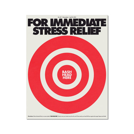 No. 025³ Bash Your Head Here Poster