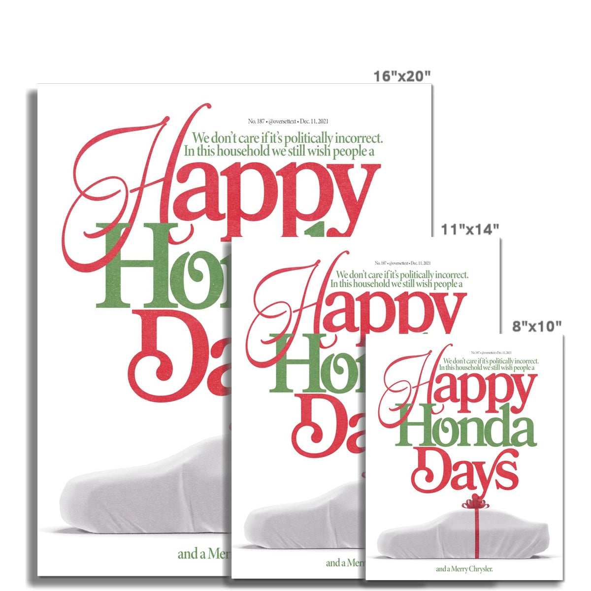 No. 187 Happy Honda Days Poster