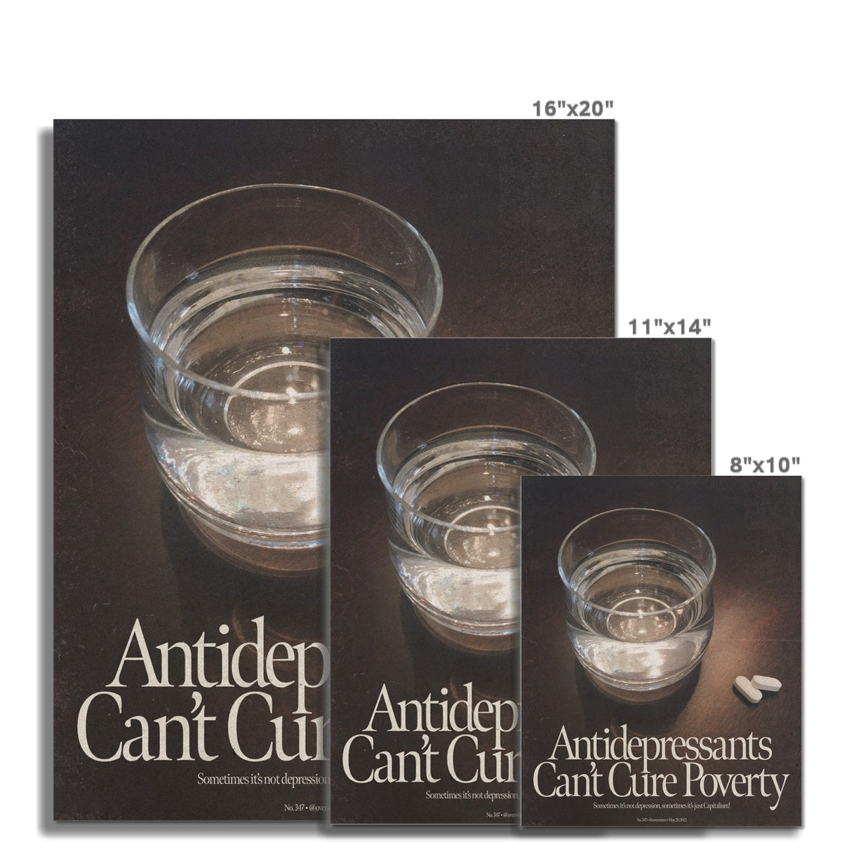 No. 347 Antidepressants Can't Cure Poverty Poster